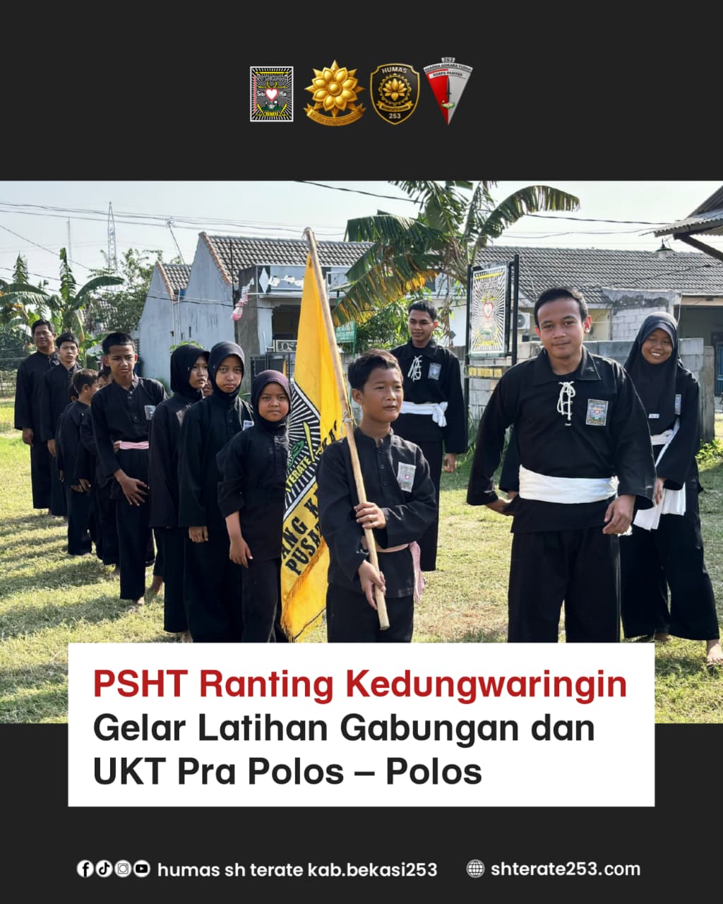 PSHT Ranting Kedungwaringin Gelar Latihan Gabungan dan UKT Pra Polos-Polos